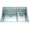 Brookmore 31-In Lr X 20.9-In Fb X 9-In Dp Drop In Double Bowl Stainless Steel Sink, Bcl2131R-9-4N