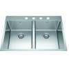 Brookmore 31-In Lr X 20.9-In Fb X 9-In Dp Drop In Double Bowl Stainless Steel Sink, Bdl2131-9-4N