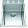 Brookmore 16-In Lr X 20.9-In Fb X 9-In Dp Drop In Single Bowl Stainless Steel Sink, Bsl2116-9-3N