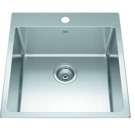 Brookmore 20-In Lr X 20.9-In Fb X 9-In Dp Drop In Single Bowl Stainless Steel Sink, Bsl2120-9-1N