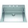 Brookmore 25.1-In Lr X 20.9-In Fb X 9-In Dp Drop In Single Bowl Stainless Steel Sink, Bsl2125-9-3N