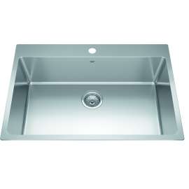 Brookmore 31-In Lr X 20.9-In Fb X 9-In Dp Drop In Single Bowl Stainless Steel Sink, Bsl2131-9-1N