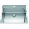 Brookmore 25.1-In Lr X 22.1-In Fb X 9-In Dp Drop In Single Bowl Stainless Steel Sink, Bsl2225-9-1N