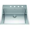 Brookmore 25.1-In Lr X 22.1-In Fb X 9-In Dp Drop In Single Bowl Stainless Steel Sink, Bsl2225-9-4N