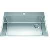 Brookmore 32.9-In Lr X 22.1-In Fb X 9-In Dp Drop In Single Bowl Stainless Steel Sink, Bsl2233-9-1N-Ow