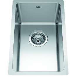 Brookmore 11.6-In Lr X 18.2-In Fb X 8-In Dp Undermount Single Bowl Stainless Steel Sink, Bsu1812-8N