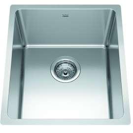 Brookmore 15.6-In Lr X 18.2-In Fb X 9-In Dp Undermount Single Bowl Stainless Steel Sink, Bsu1816-9N