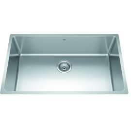 Brookmore 30.5-In Lr X 18.2-In Fb X 9-In Dp Undermount Single Bowl Stainless Steel Sink, Bsu1831-9N