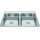 Creemore 33-In Lr X 22-In Fb X 6-In Dp Drop In Double Bowl 4-Hole Stainless Steel Sink, Cdla3322-6-4N