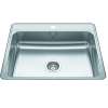 Creemore 25-In Lr X 22-In Fb X 7-In Dp Drop In Single Bowl 1-Hole Stainless Steel Kitchen Sink, Csla2522-7-1N
