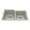 Granite Series 30.69-In Lr X 19.69-In Fb Undermount Double Bowl Granite Kitchen Sink In Champagne