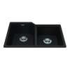 Granite Series 30.69-In Lr X 19.69-In Fb Undermount Double Bowl Granite Kitchen Sink In Mocha