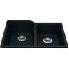Granite Series 30.69-In Lr X 19.69-In Fb Undermount Double Bowl Granite Kitchen Sink In Onyx