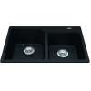 Granite Series 30.69-In Lr X 19.69-In Fb X 8.63-In Dp Drop In Double Bowl Granite Kitchen Sink, Mgcm2031-9Mbkn