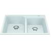 Granite Series 30.69-In Lr X 19.69-In Fb X 8.63-In Dp Drop In Double Bowl Granite Kitchen Sink, Mgcm2031-9Pwtn