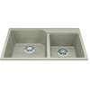 Granite Series 33.88-In Lr X 19.69-In Fb X 9.06-In Dp Drop In Double Bowl Granite Kitchen Sink, Mgcm2034-9Onn