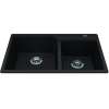 Granite Series 33.88-In Lr X 19.69-In Fb X 9.06-In Dp Drop In Double Bowl Granite Kitchen Sink, Mgcm2034-9Esn