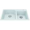 Granite Series 33.88-In Lr X 19.69-In Fb X 9.06-In Dp Drop In Double Bowl Granite Kitchen Sink, Mgcm2034-9Pwtn