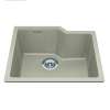 Granite Series 22.06-In Lr X 19.69-In Fb Undermount Single Bowl Granite Kitchen Sink In Champagne