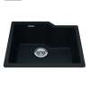Granite Series 22.06-In Lr X 19.69-In Fb Undermount Single Bowl Granite Kitchen Sink In Matte Black