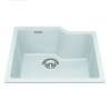 Granite Series 22.06-In Lr X 19.69-In Fb Undermount Single Bowl Granite Kitchen Sink In Polar White