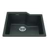 Granite Series 22.06-In Lr X 19.69-In Fb Undermount Single Bowl Granite Kitchen Sink In Slate Grey