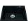 Granite Series 22.06-In Lr X 19.69-In Fb X 9.06-In Dp Drop In Single Bowl Granite Kitchen Sink, Mgsm2022-9Mbkn