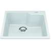 Granite Series 22.06-In Lr X 19.69-In Fb X 9.06-In Dp Drop In Single Bowl Granite Kitchen Sink, Mgsm2022-9Pwtn