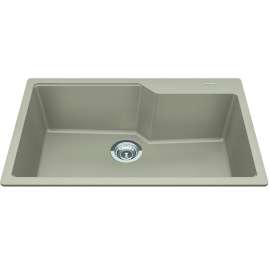 Granite Series 30.7-In Lr X 19.69-In Fb X 9.06-In Dp Drop In Single Bowl Granite Kitchen Sink, Mgsm2031-9Chan