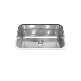 Reginox 24.75-In Lr X 18.75-In Fb X 8.5-In Dp Undermount Single Bowl Stainless Steel Kitchen Sink, Ns1925U-9N