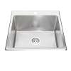 Kindred Utility Collection 20.13-In Lr X 20.56-In Fb Dualmount Single Bowl 1-Hole Stainless Steel Laundry Sink