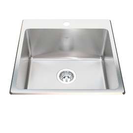 Kindred Utility Collection 20.13-In Lr X 20.56-In Fb Dualmount Single Bowl 1-Hole Stainless Steel Laundry Sink