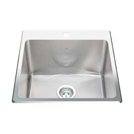Kindred Utility Collection 20.13-In Lr X 20.56-In Fb Dualmount Single Bowl 1-Hole Stainless Steel Laundry Sink