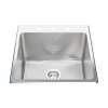 Kindred Utility Collection 20.13-In Lr X 20.56-In Fb Dualmount Single Bowl 3-Hole Stainless Steel Laundry Sink
