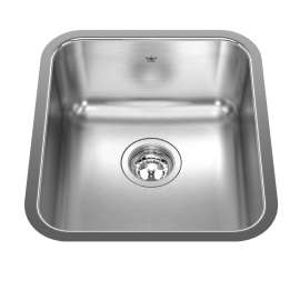 Steel Queen 15.75-In Lr X 17.75-In Fb X 8-In Dp Undermount Single Bowl Stainless Steel Hospitality Sink, Qsua1816-8N