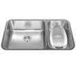 Steel Queen 30.88-In Lr X 17.75-In Fb Undermount Double Bowl Stainless Steel Kitchen Sink