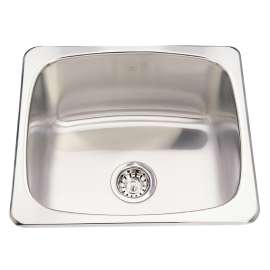 Kindred Utility Collection 20.13-In Lr X 18.13-In Fb Drop In Single Bowl Stainless Steel Laundry Sink