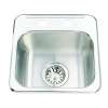 Kindred Utility Collection 13.63-In Lr X 13.63-In Fb Drop In Single Bowl 2-Hole Stainless Steel Hospitality Sink