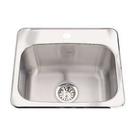 Kindred Utility Collection 19.13-In Lr X 17-In Fb Drop In Single Bowl 1-Hole Stainless Steel Utility Sink