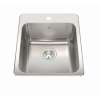 Steel Queen 17.25-In Lr X 22-In Fb Drop In Single Bowl 1-Hole Stainless Steel Kitchen Sink