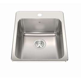 Steel Queen 17.25-In Lr X 22-In Fb Drop In Single Bowl 1-Hole Stainless Steel Kitchen Sink