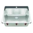 Kindred Utility Collection 25.25-In Lr X 22-In Fb Drop In Single Bowl 1-Hole Stainless Steel Laundry Sink
