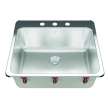 Kindred Utility Collection 25.25-In Lr X 22-In Fb Drop In Single Bowl 3-Hole Stainless Steel Laundry Sink