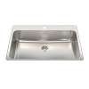 Steel Queen 33.38-In Lr X 22-In Fb Drop In Single Bowl 1-Hole Stainless Steel Kitchen Sink