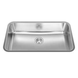 Steel Queen 30.75-In Lr X 17.75-In Fb Undermount Single Bowl Stainless Steel Kitchen Sink