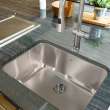 Steel Queen 24.75-In Lr X 18.75-In Fb Undermount Single Bowl Stainless Steel Kitchen Sink