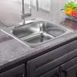Reginox 20.13-In Lr X 20.56-In Fb Drop In Single Bowl 3-Hole Stainless Steel Kitchen Sink