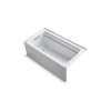 60" x 32" integral apron Heated BubbleMassage(TM) air bath with Bask(R) heated surface and left-hand drain