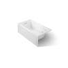 60" x 32" alcove heated whirlpool bath, left drain