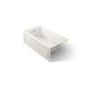 60" x 32" alcove heated whirlpool bath, left drain